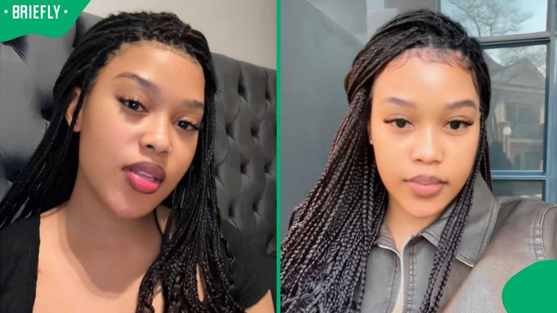 A woman showed her Takealot wig.