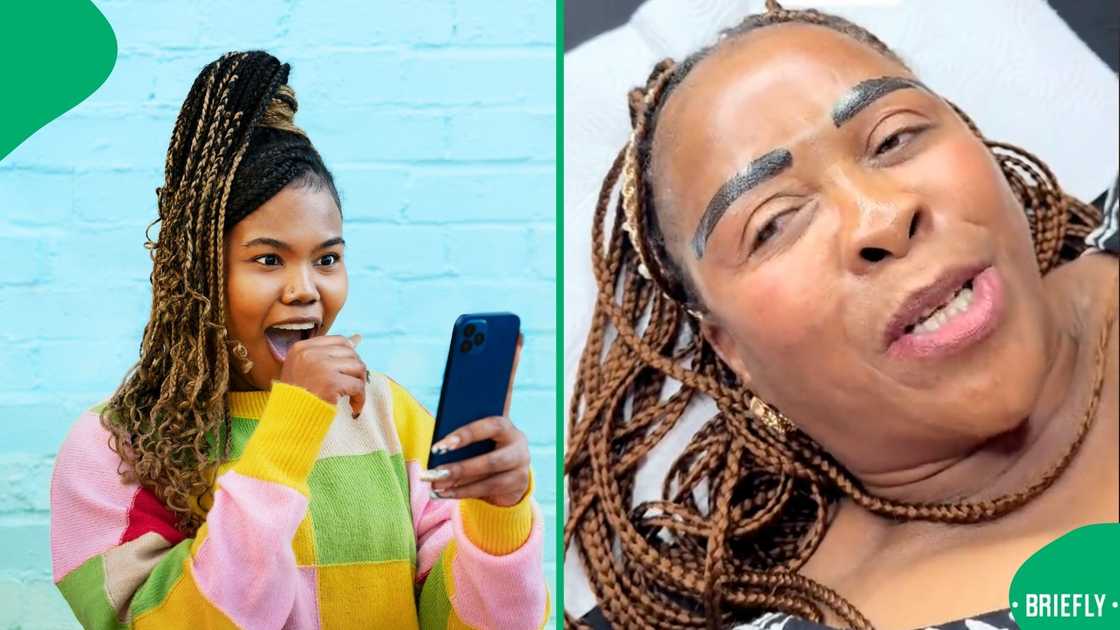 A Mzansi woman was captured after getting permanent eyebrows