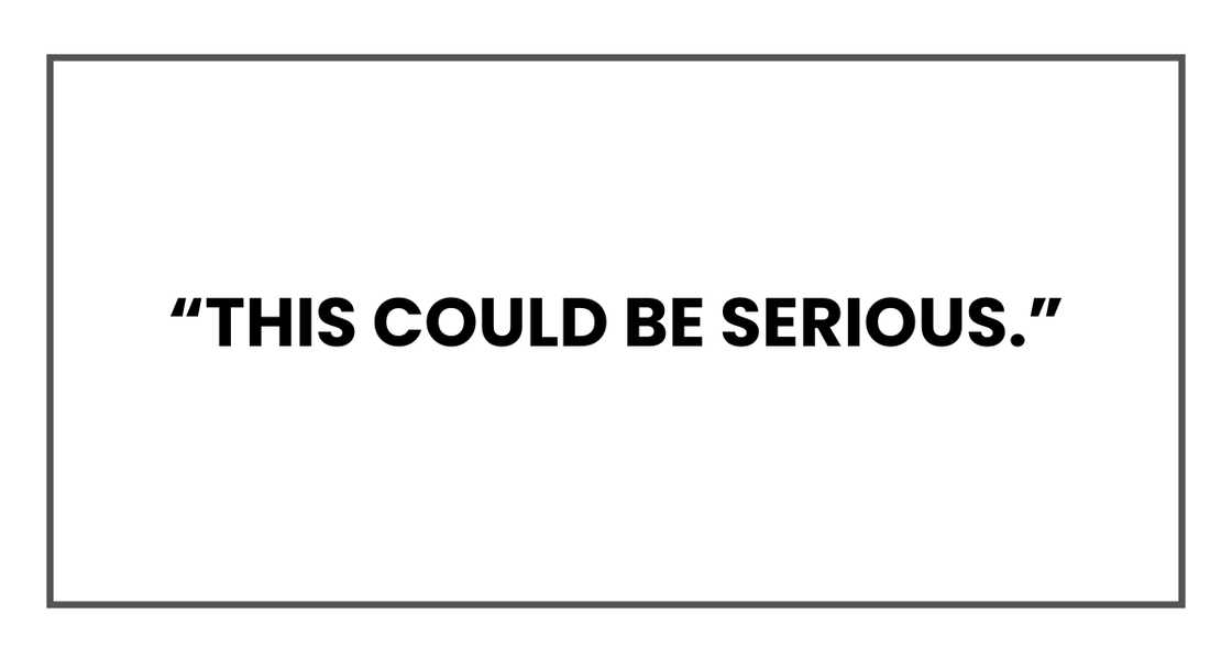 This could be serious