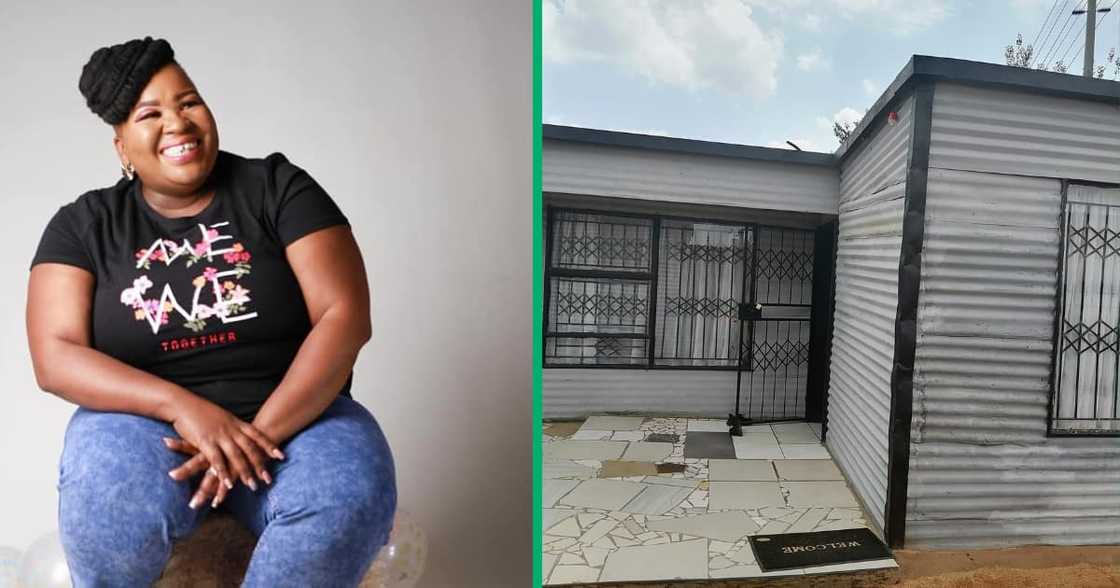 A lady with a shack who made her home look lovely despite how humble the space is A lady with a shack who made her home look lovely despite how humble the space is