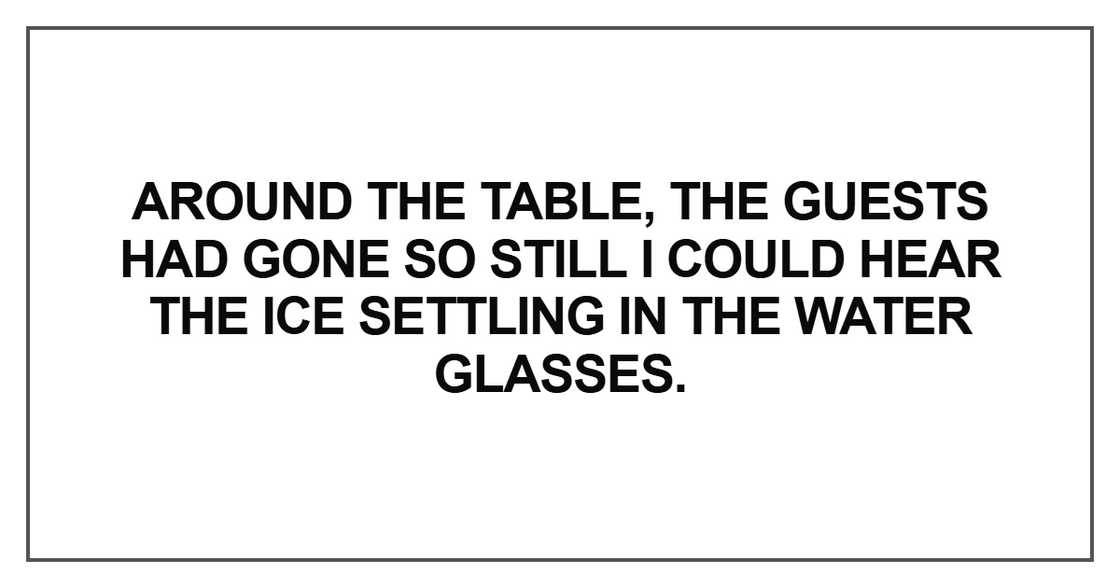 Around the table, the guests