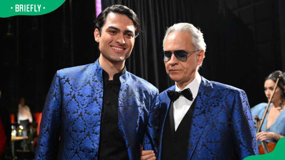 Matteo and Andrea Bocelli during the 96th Annual Academy Awards at Dolby Theatre in 2024