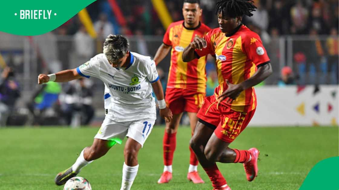 Marcelo Allende in action during Mamelodi Sundowns clash with Esperance in the CAF Champions League. Marcelo Allende in action during Mamelodi Sundowns clash with Esperance in the CAF Champions League.