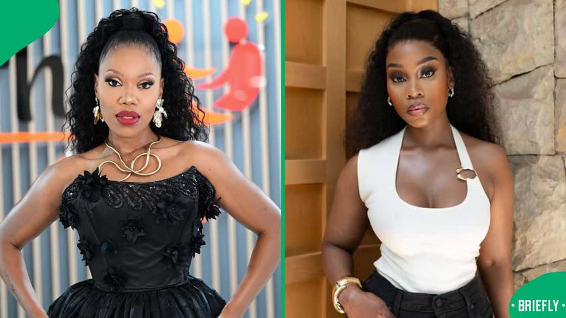 Gugu Gumede and Kwanele Mthethwa enjoyed a sweet moment together