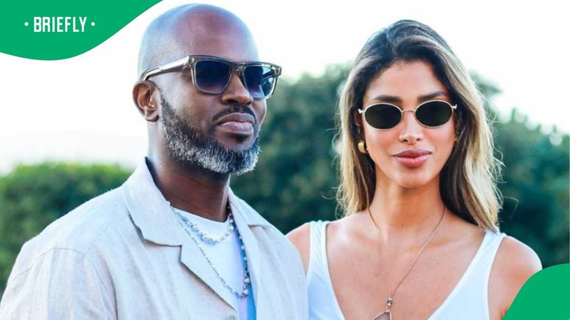 Black Coffee's girlfriend posted their matching phone wallpapers Black Coffee's girlfriend posted their matching phone wallpapers