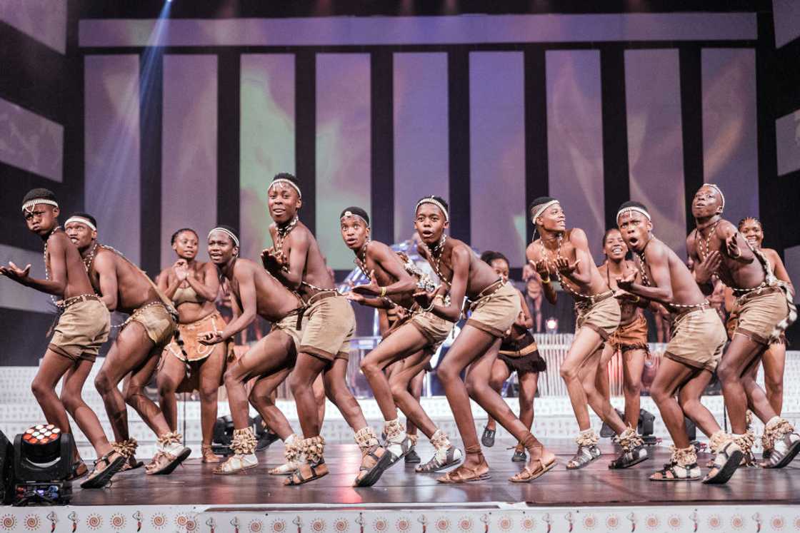 A group of performers showcased their South African heritage A group of performers showcased their South African heritage