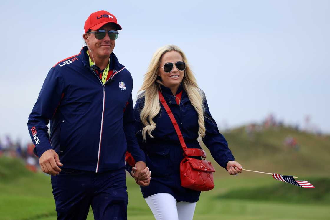 Phil Mickelson and his wife, Amy Mickelson in Kohler, Wisconsin Phil Mickelson and his wife, Amy Mickelson in Kohler, Wisconsin