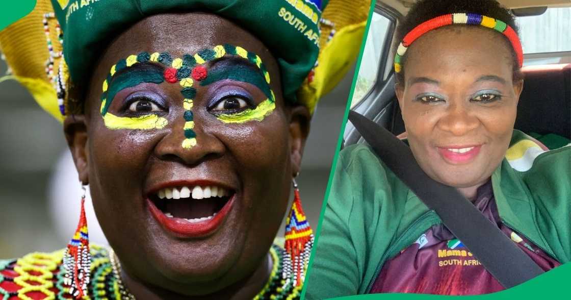 South Africa's Mama Joy flexed going to Paris for the Olympic games.