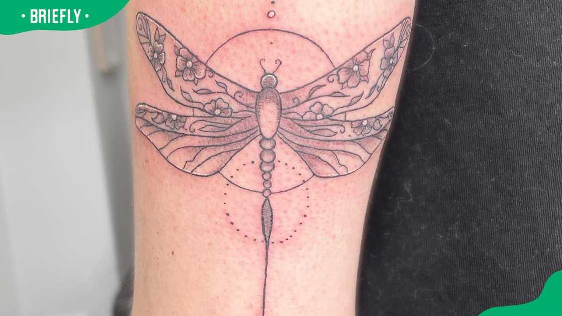 Tribal unity dragonfly tattoo Tribal unity dragonfly tattoo