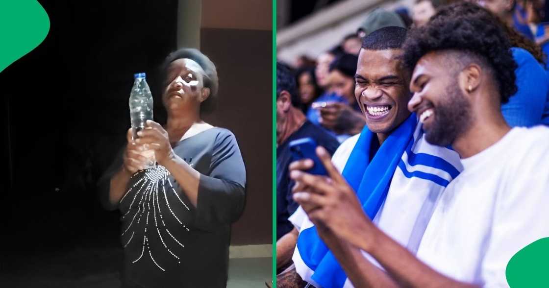 An elderly woman participated in a TikTok water challenge and left netizens laughing. An elderly woman participated in a TikTok water challenge and left netizens laughing.