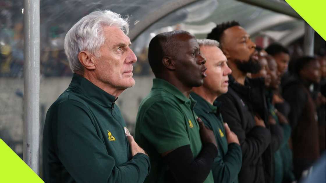 Hugo Broos during South Africa's 2025 Africa Cup of Nations qualifier against Congo at the Nelson Mandela Bay Stadium on Friday, October 11, 2024. Photo: @BafanaBafana.