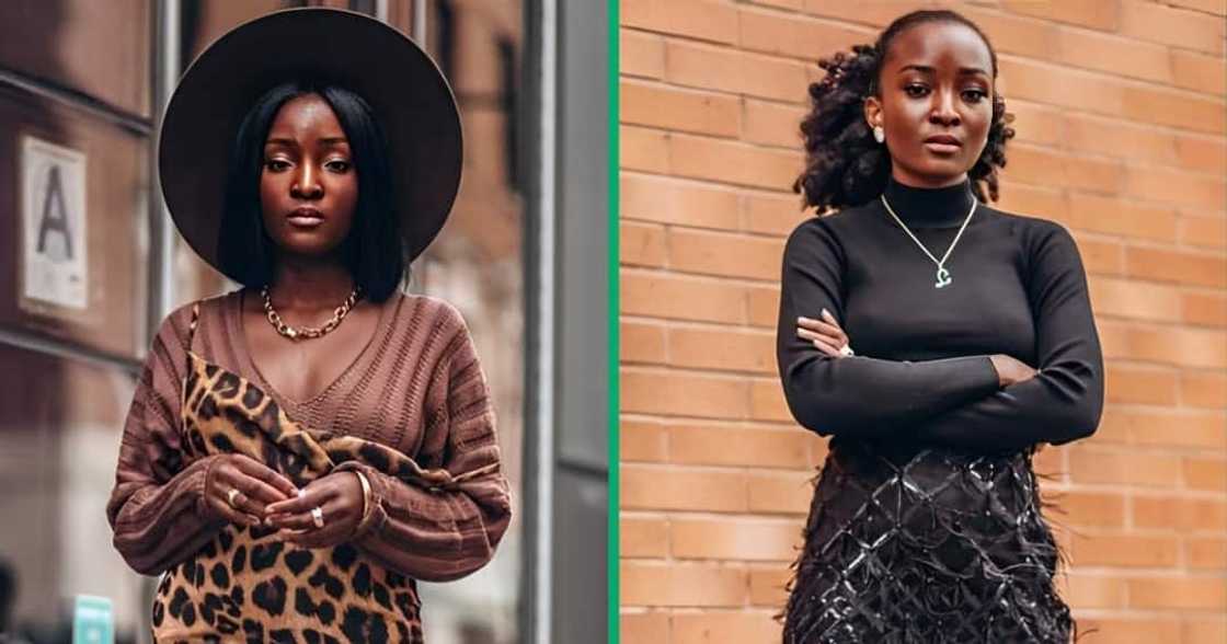 A woman showed off her stunning church oufit in a video. A woman showed off her stunning church oufit in a video.