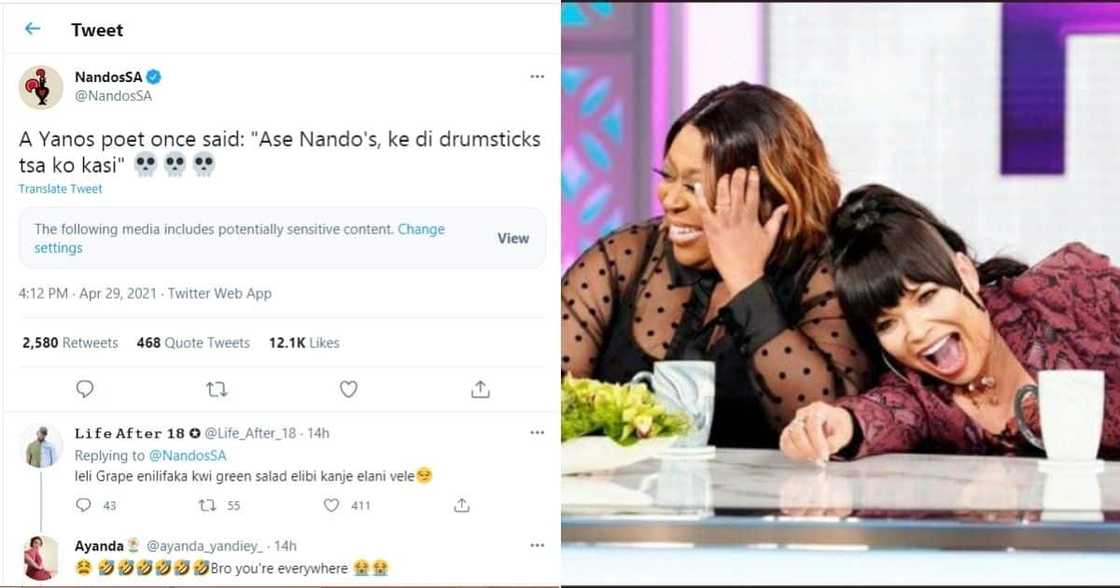Nandos is killing it on social media as Mzansi users are reacting to a poem about Kasi drumsticks. image: Twitter Nandos is killing it on social media as Mzansi users are reacting to a poem about Kasi drumsticks. image: Twitter