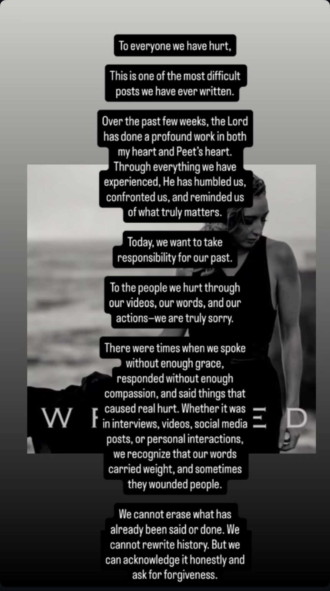 Mel Viljoen posted a shared statement for her and Peet Mel Viljoen posted a shared statement for her and Peet