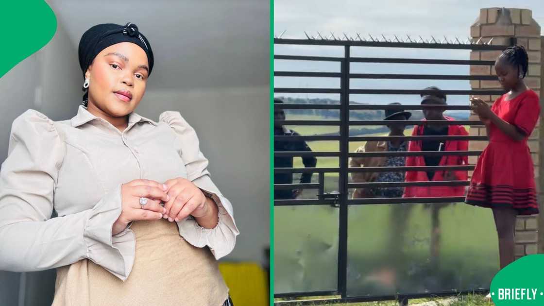 She sat down, played games and even took selfies as the elderly men waited outside the gate to be let in