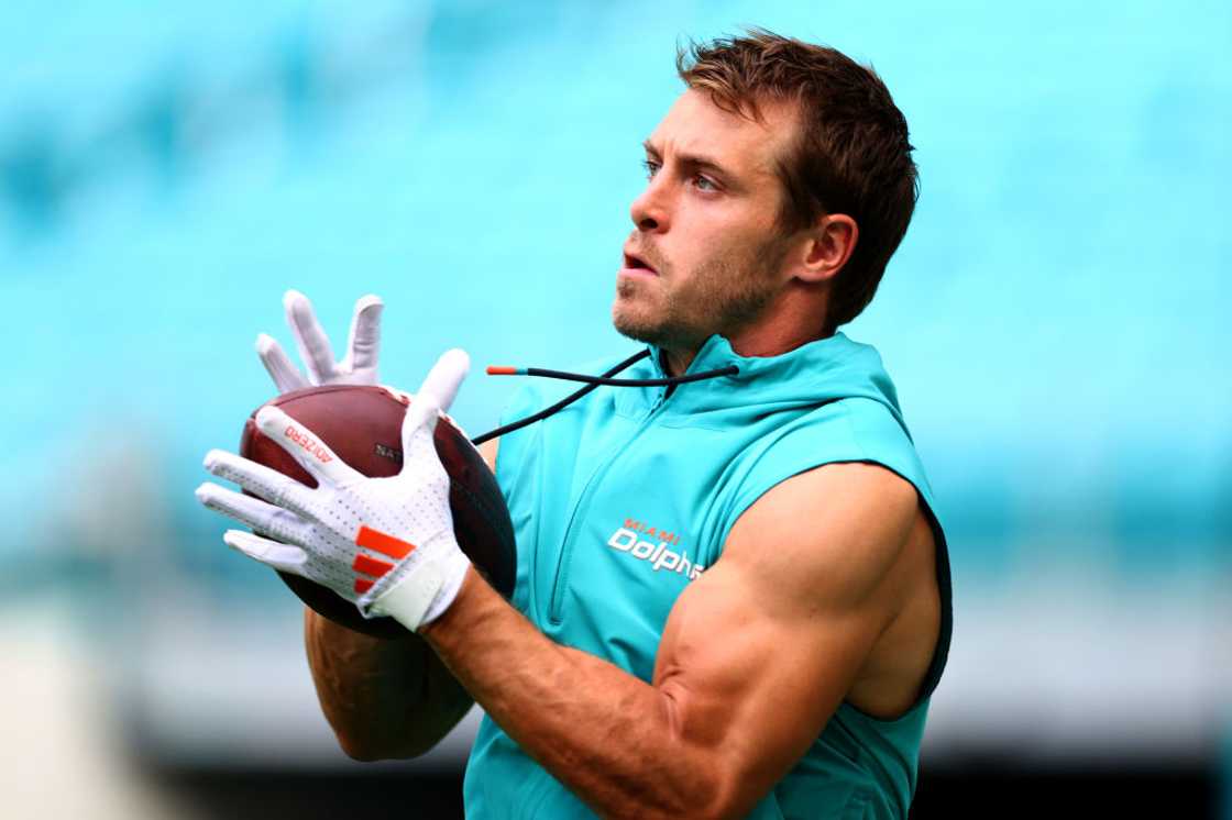 Braxton Berrios in a warm-up session