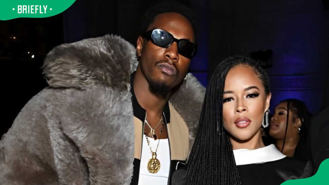 Joey Badass and Serayah McNeill at LaQuan Smith RTW Fall Joey Badass and Serayah McNeill at LaQuan Smith RTW Fall