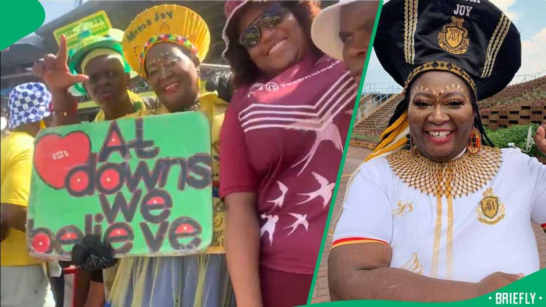 Mama Joy spotted wearing Mamelodi Sundowns colours Mama Joy spotted wearing Mamelodi Sundowns colours