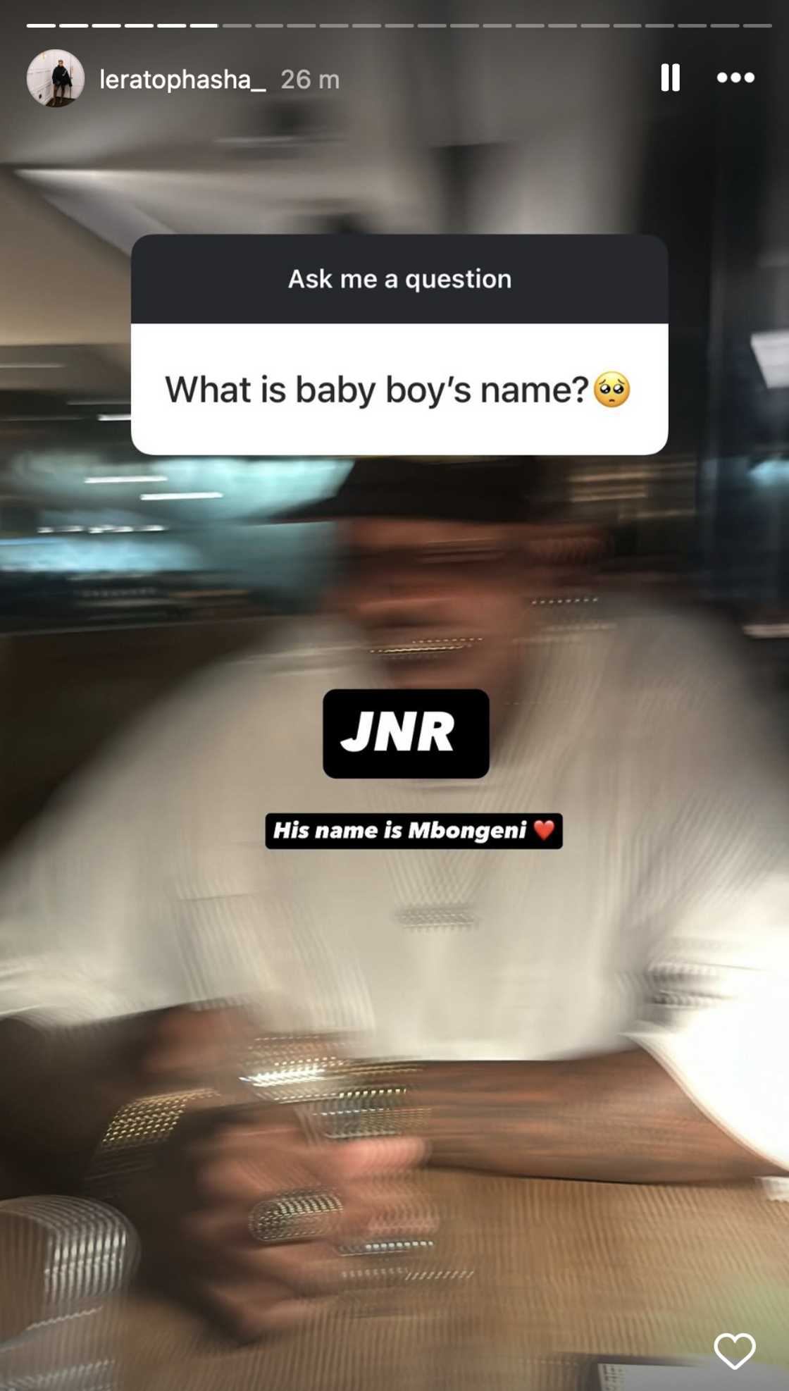 Oscar MBO's girlfriend revealed their baby's name