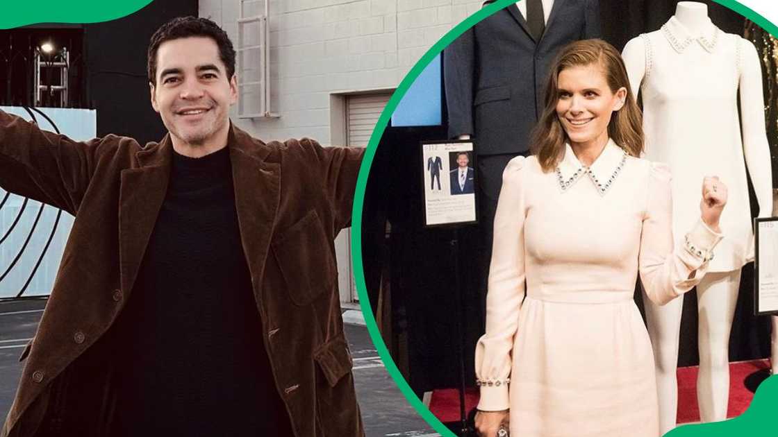 Ramón Rodríguez posing for a photo in Los Angeles in 2024 (L). Kate Mara attending a 2019 auctioning event (R)