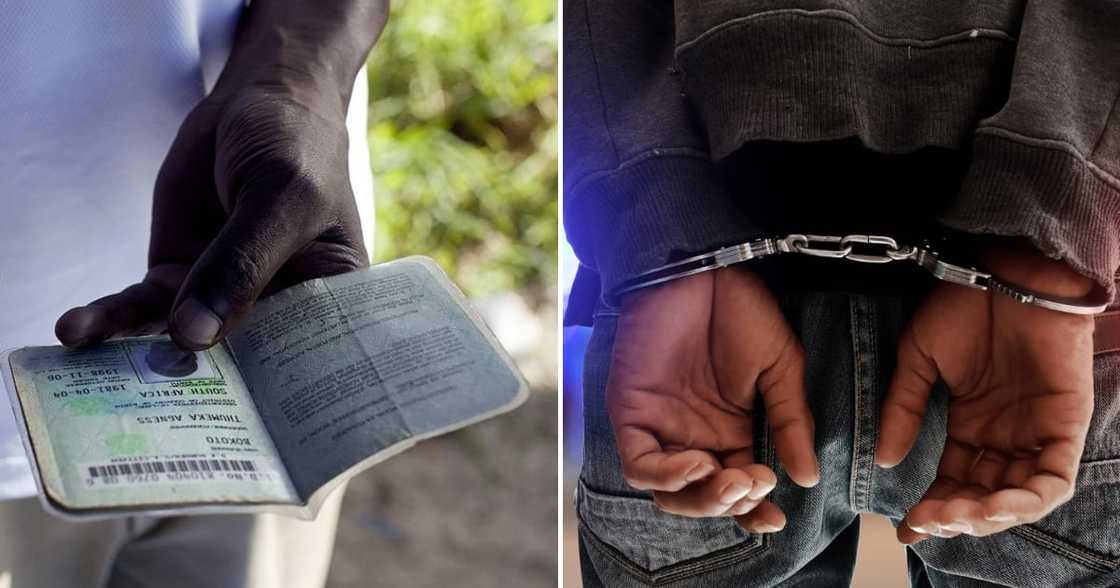 Five men believed to be part of a fraudulent document printing syndicate were arrested in Johannesburg Five men believed to be part of a fraudulent document printing syndicate were arrested in Johannesburg