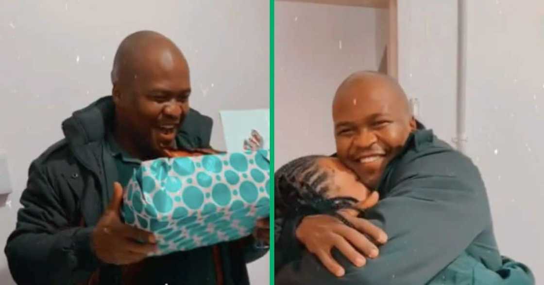 Daughter bought her daddy a hamper Daughter bought her daddy a hamper