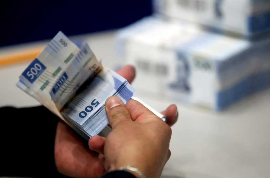 An employee checks banknotes at a Bank of Mexico printing facility in El Salto, Jalisco state An employee checks banknotes at a Bank of Mexico printing facility in El Salto, Jalisco state