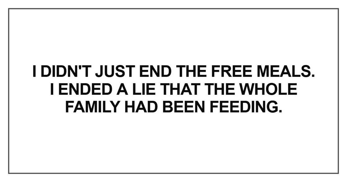 I didn't just end the free meals I didn't just end the free meals