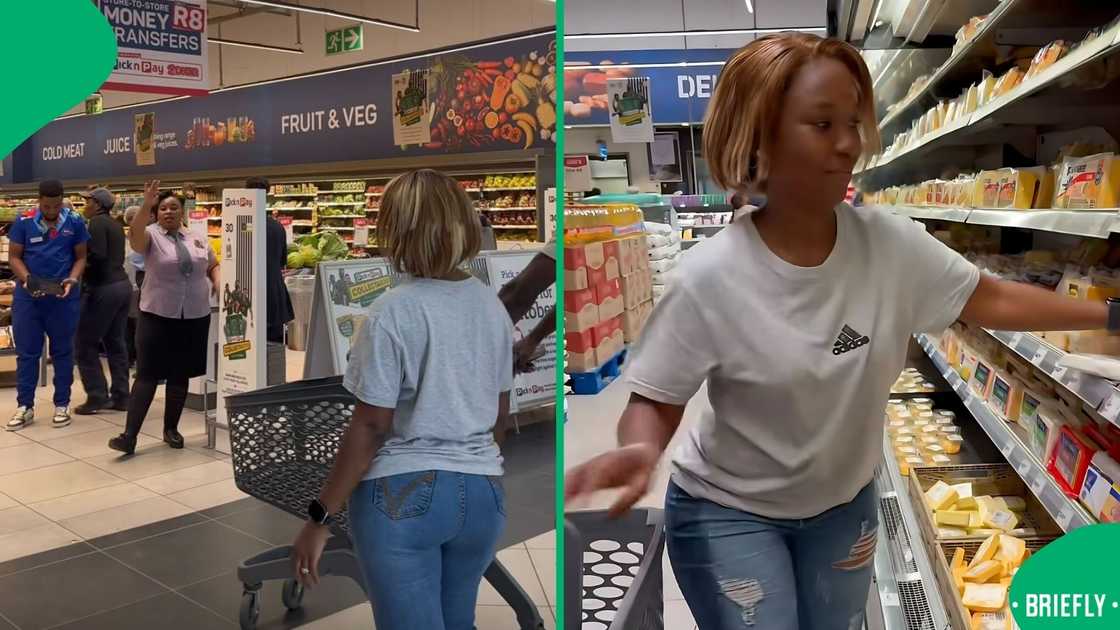 A woman participated in the trolley dash and stunned South Africans with her pick. A woman participated in the trolley dash and stunned South Africans with her pick.