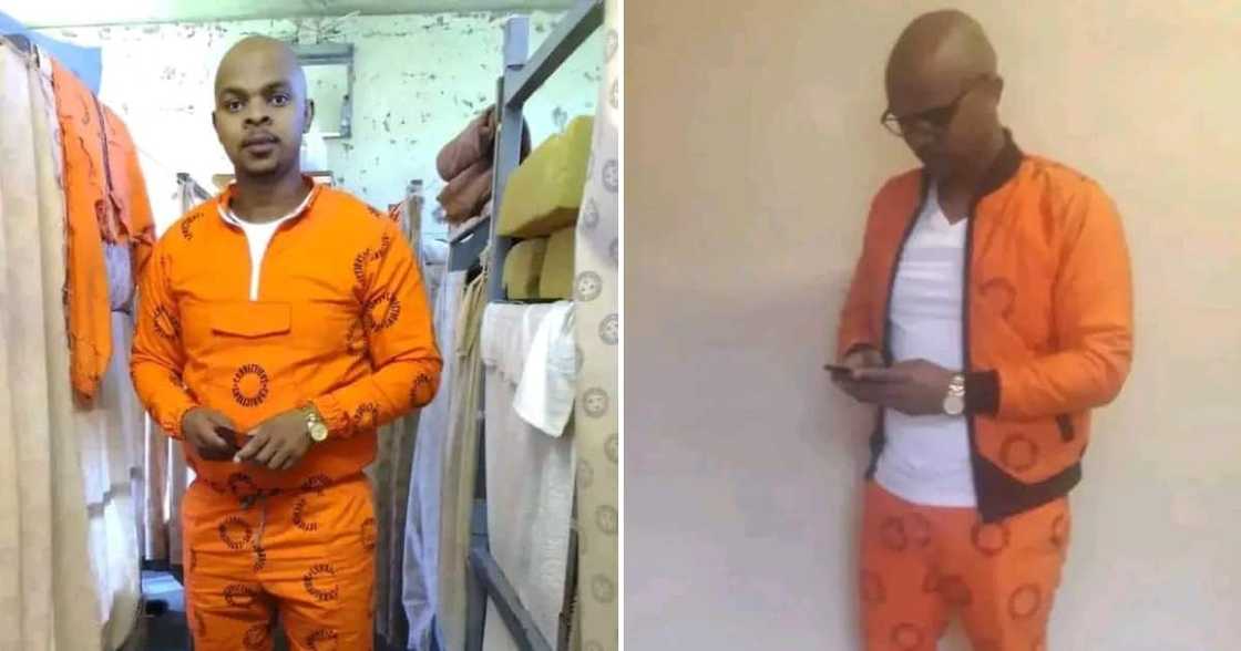 Eastern Cape inmate holding a cellphone Eastern Cape inmate holding a cellphone