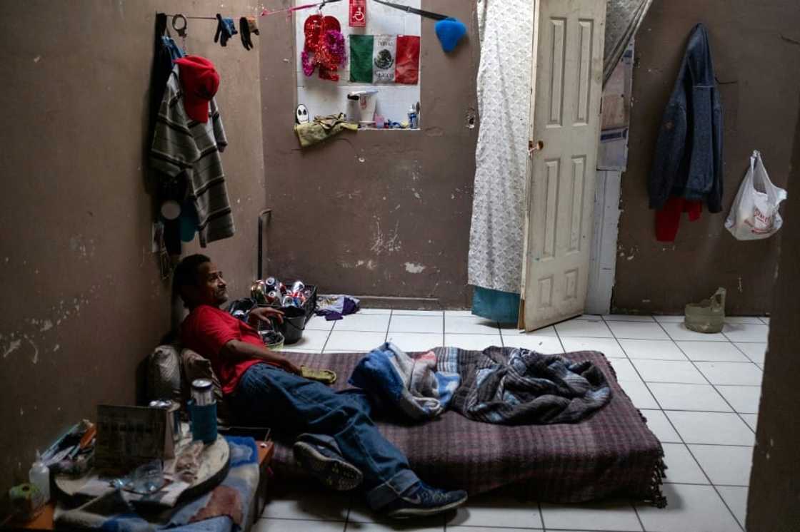 A man rests in a room for homeless people with drug use problems, in Mexicali, Mexico, in May 2023 A man rests in a room for homeless people with drug use problems, in Mexicali, Mexico, in May 2023