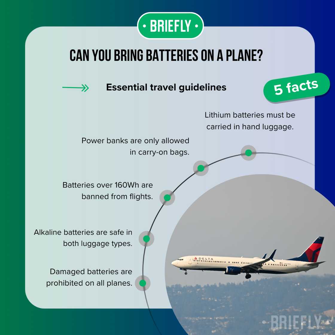 Facts about carrying batteries on a plane