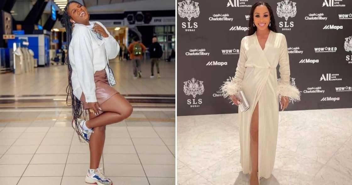 Khanyi Mbau and Shauwn Mkhize Khanyi Mbau and Shauwn Mkhize