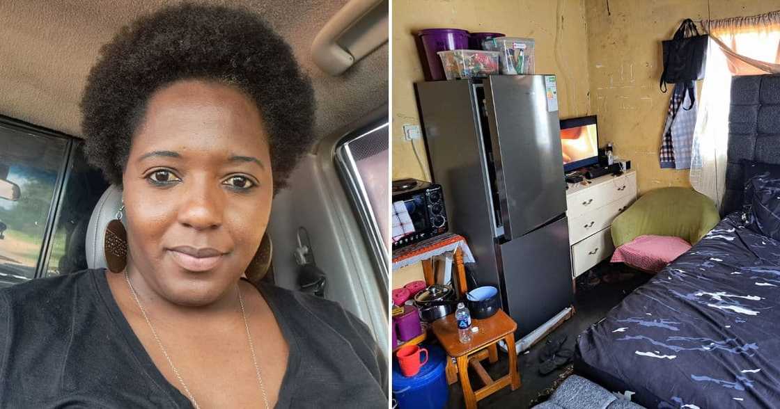 woman shows off her tiny room woman shows off her tiny room