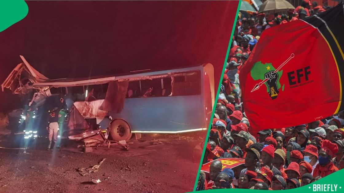 EFF supporters were killed in a crash on the R34. EFF supporters were killed in a crash on the R34.