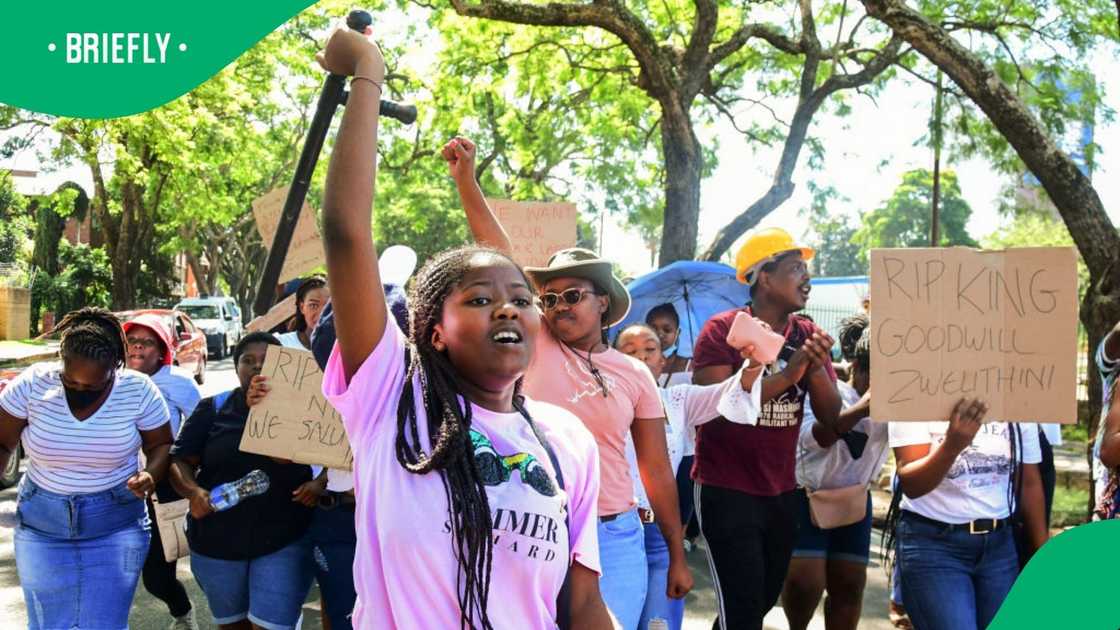 University of Cape Town students marched for access to finance and accommodation