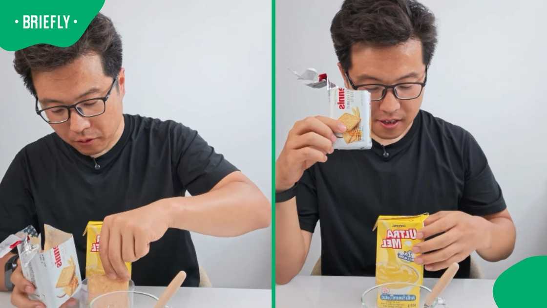 Jack on the left sharing his recipe