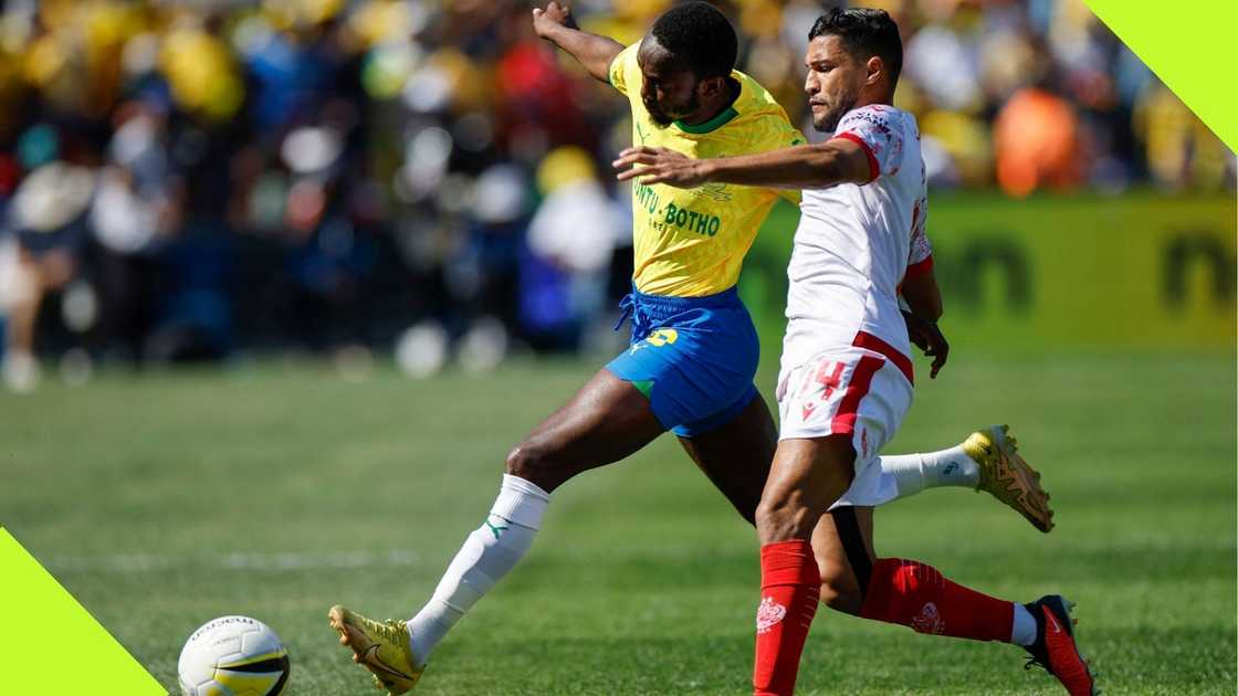 Mamelodi Sundowns coach Manqoba Mngqithi addresses Peter Shalulile's goalscoring drought at the club after their clash with Mbabane Swallaws in the CAF Champions League. Photo: Phil Magakoe.