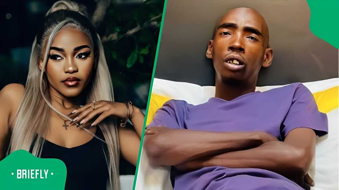 Zee Nxumalo and Alostro shared loved up photos. Zee Nxumalo and Alostro shared loved up photos.