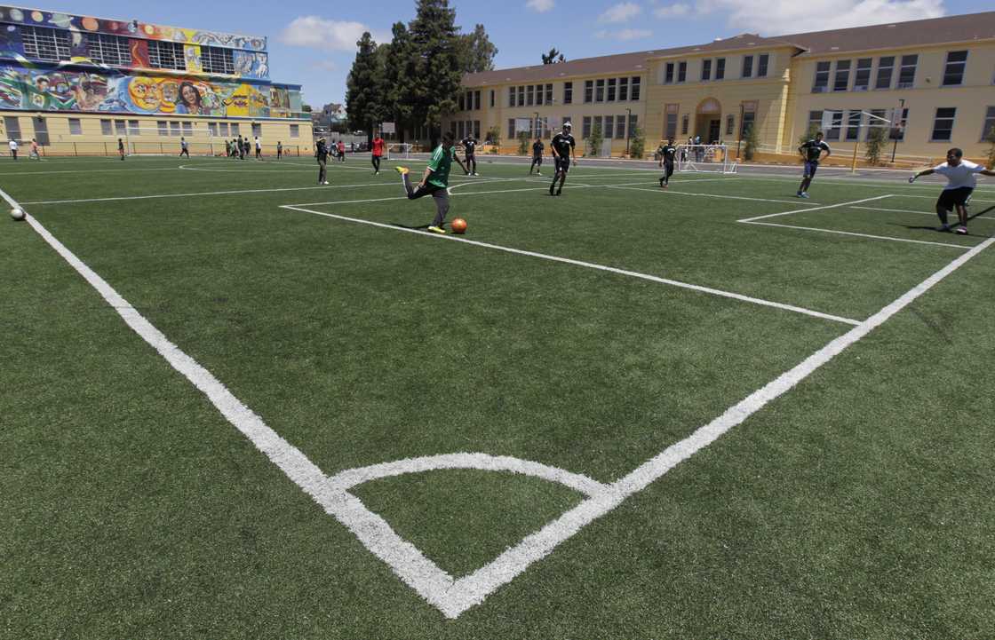 Students at Life Academy High School in Oakland, Calif