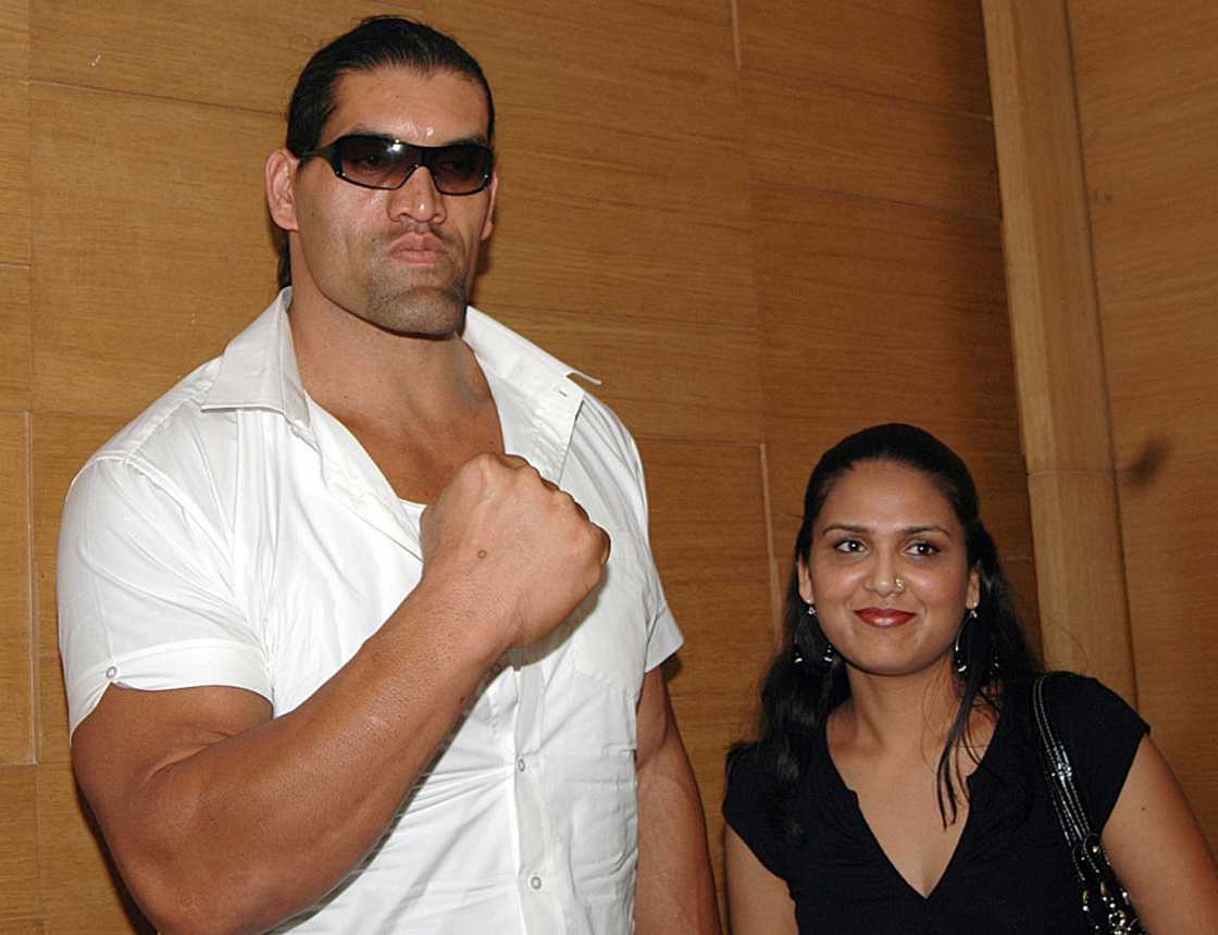 The Great Khali and his wife, Harminder Kaur The Great Khali and his wife, Harminder Kaur