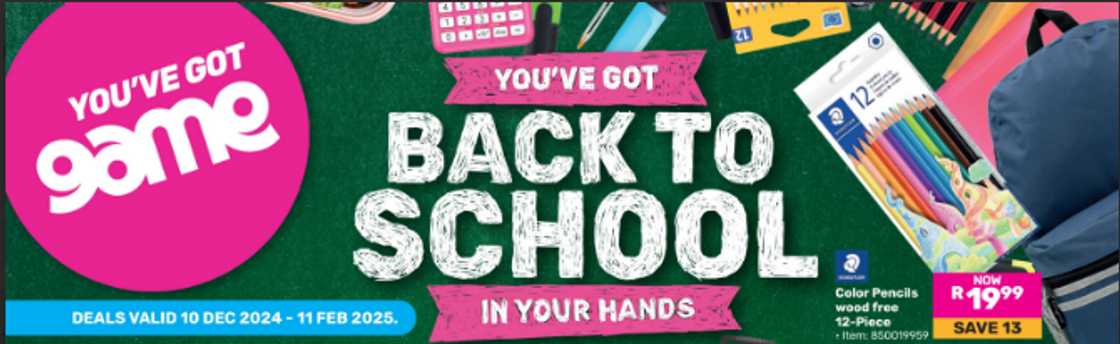 Game offers 46-piece stationery bundle for under R199 Game offers 46-piece stationery bundle for under R199