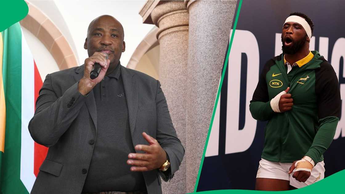Gayton McKenzie and Siya Kolisi made a young fan's dream come true. Gayton McKenzie and Siya Kolisi made a young fan's dream come true.