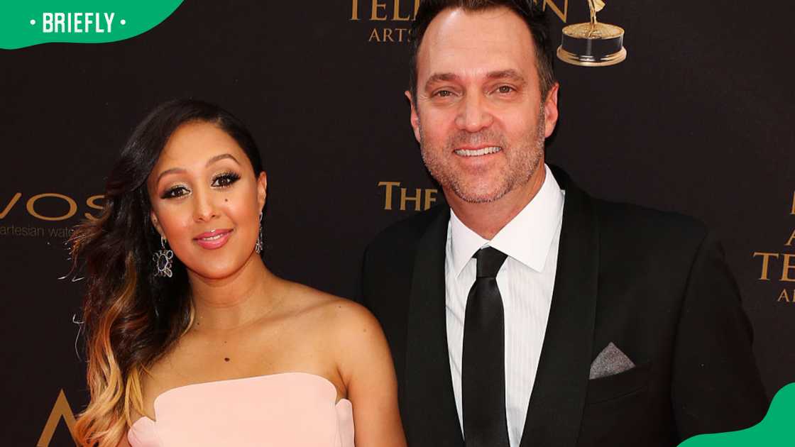 Tamera Mowry and her husband, Adam Housley, during the 2016 Daytime Emmy Awards