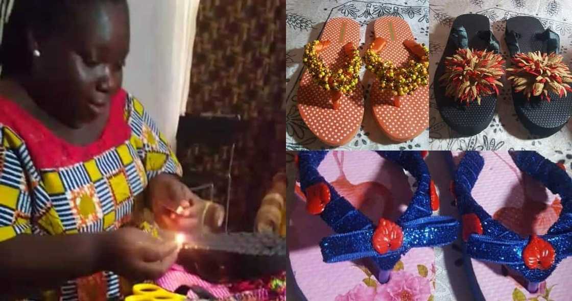 Sarah Obeng Amoako: Meet lady Living with Autism who Makes Beautiful Slippers