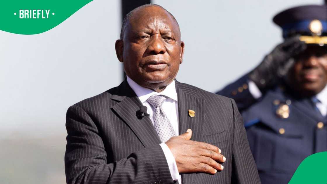 President Cyril Ramaphosa pictured taking the oath of office President Cyril Ramaphosa pictured taking the oath of office