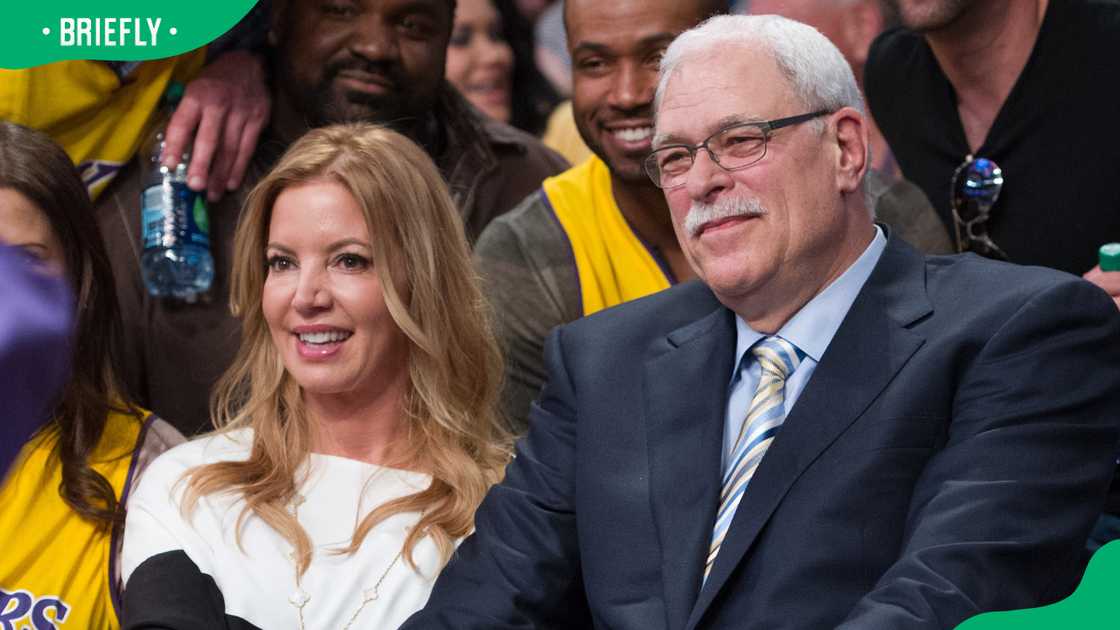 Jeanie Buss and Phil Jackson in Los Angeles