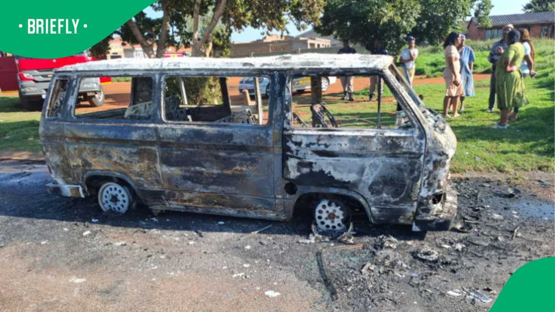 By the time emergency services arrived, the kombi was fully engulfed in flames.