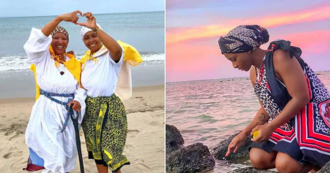 Boity Thulo & mom Thokoza Gogo proudly share beautiful sangoma moment