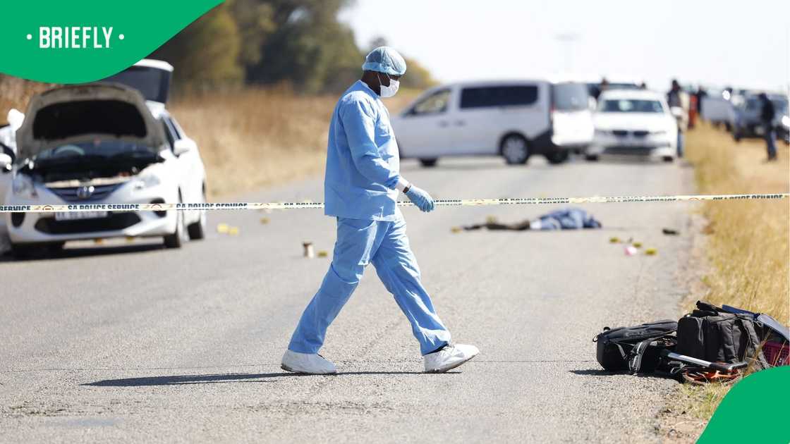 The Polo driver was urinating next to a tree